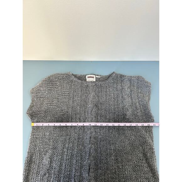 Country Surburban vintage hand knit sweater vest grey womens M - Picture 5 of 7